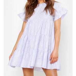 Boohoo Lilac Eyelet dress